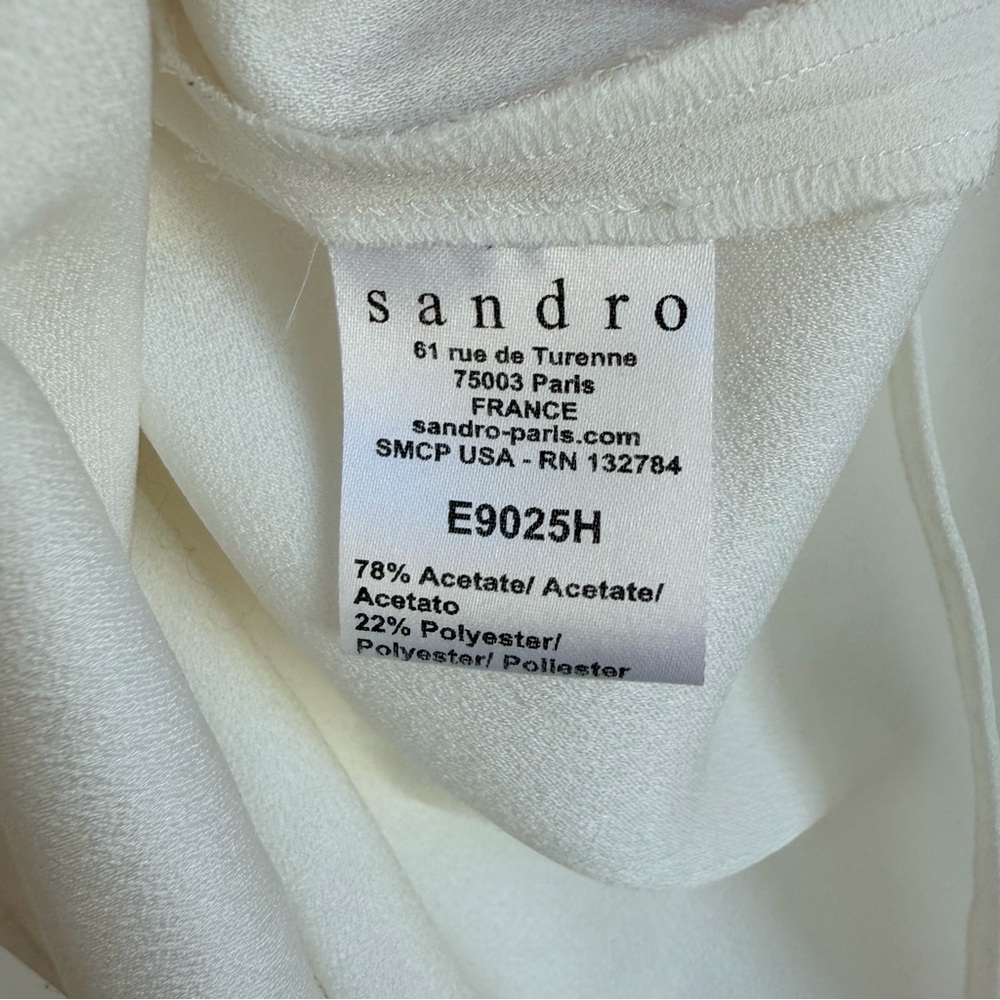 Sandro Off White Sleeveless Blouse | 2 - Picture 4 of 4
